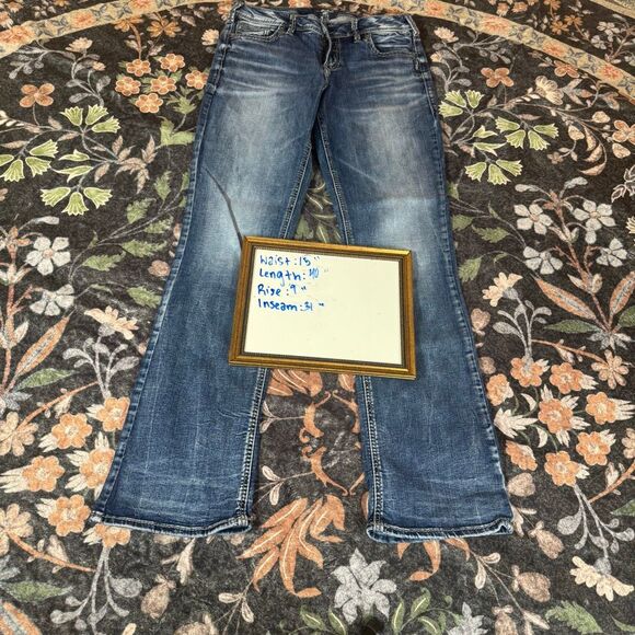 Silver Jeans Co. Suki High Slim Boot Medium Wash Jeans | W30 L33 | Denimotion St - Picture 2 of 6